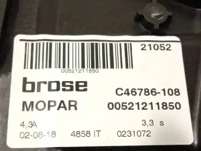 Автозапчастина б/у регулятор переднього правого скла для jeep renegade 1.0 t-gdi cat посилання на oem iam 00521211850 c44131104 