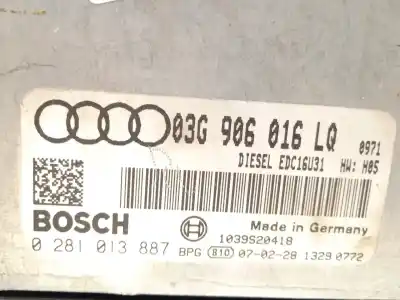 Second-hand car spare part ecu engine control for audi a4 b7 avant (8ed) 2.0 tdi quattro oem iam references 03g906016lq 0281013887 