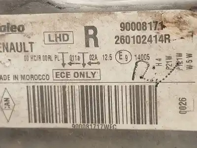 Автозапчасти б/у правая фара за dacia dokker express furgoneta/monovolumen 1.5 dci (feaj) ссылки oem iam 260102414r 90008171 260103087r