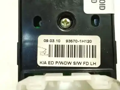 Second-hand car spare part left front power window switch for kia cee'd fastback (ed) 1.6 crdi 115 oem iam references 935701h120  935701h120eq