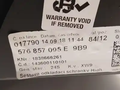 Автозапчастина б/у бардачок для seat ateca (kh7, khp) 1.5 tsi посилання на oem iam 576857095e  576857095e9b9