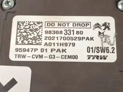 Автозапчастина б/у електронний модуль для peugeot 208 ii (ub_, up_, uw_, uj_) 1.2 puretech 130 посилання на oem iam 9836833180  1681926080