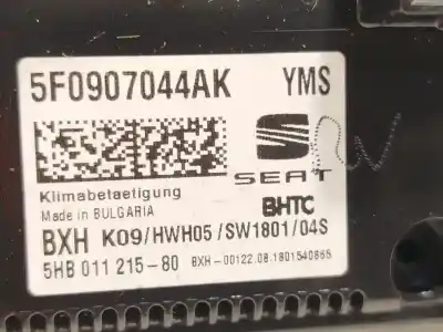Автозапчастина б/у клімат-контроль для seat ateca (kh7, khp) 1.5 tsi посилання на oem iam 5f0907044ak 5hb011215 5f0907044akyms