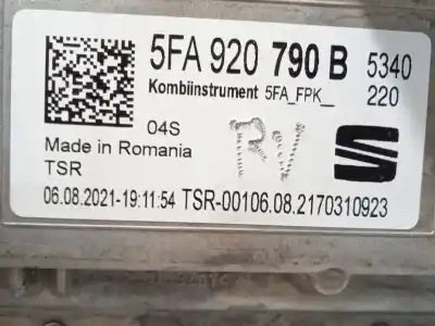 Peça sobressalente para automóvel em segunda mão quadrante por cupra formentor (km7) 1.5 tsi referências oem iam 5fa920790b  