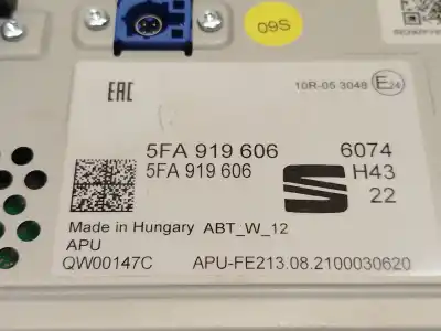 Second-hand car spare part multifunction display for cupra formentor (km7) 1.5 tsi oem iam references 5fa919606  5fa919606041