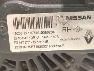 Автозапчасти б/у генератор за renault megane iv fastback (b9a/m/n_) 1.5 blue dci 115 (b9a6) ссылки oem iam 231004719r fg18t177 