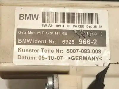 Peça sobressalente para automóvel em segunda mão elevador de vidros traseiro direito por bmw x3 (e83) 2.0 sd referências oem iam 6925966  67626925966