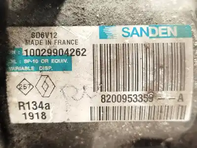 Second-hand car spare part air conditioning compressor for renault kangoo / grand kangoo ii (kw0/1_) 1.5 dci 110 (kw0c, kw0h) oem iam references 8200953359 sd5v12 1918