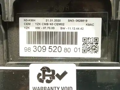 Автозапчастина б/у панель інструментів для citroen berlingo (er_, ec_) 1.5 bluehdi 100 посилання на oem iam 9830952080  