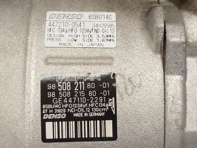 Автозапчасти б/у компрессор кондиционера воздуха за peugeot 208 ii (ub_, up_, uw_, uj_) 1.2 puretech 100 ссылки oem iam 9850821180 4471102291 6sbu14c