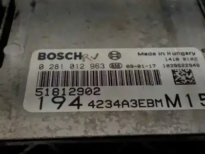 Автозапчастина б/у ебу контролер двигуна для fiat croma (194_) 1.9 d multijet (194axc1b 194axc12) посилання на oem iam 51812902 0281012963 