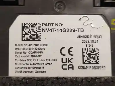 Second-hand car spare part electronic module for ford kuga iii (dfk) 1.5 ecoboost oem iam references nv4t14g229tb a2c7861100100 2516087