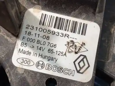 Автозапчастина б/у генератор для dacia dokker monospace (ke_) 1.5 dci (keaj, keah) посилання на oem iam 231005933r f000bl07g6 