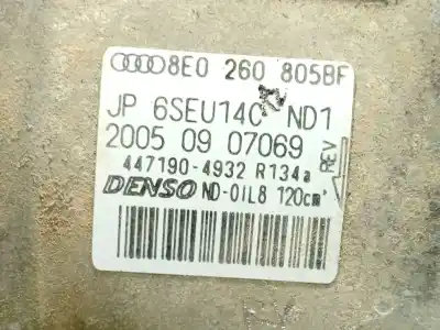 İkinci el araba yedek parçası klima kompresörü için audi a4 b7 (8ec) 2.0 tdi 16v oem iam referansları 8e0260805bf 4471904932 6seu14c