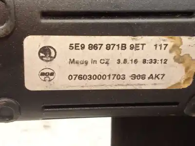 Second-hand car spare part parcel shelf for skoda octavia iii combi (5e5, 5e6) 2.0 tdi 4x4 oem iam references 5e9867871b  5e9867871b9et