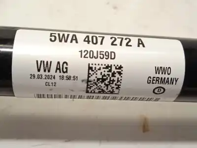 Автозапчастина б/у передня права трансмісія для seat leon (kl1) 1.0 tsi посилання на oem iam 5wa407272a  