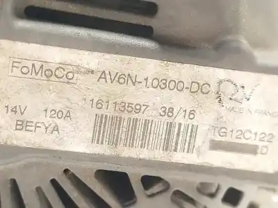 Peça sobressalente para automóvel em segunda mão alternador por ford c-max ii (dxa/cb7, dxa/ceu) 2.0 tdci referências oem iam av6n10300dc tg12c122 1904972