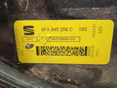 Автозапчастина б/у правий ліхтар для seat leon (kl1) 1.0 tsi посилання на oem iam 5fa945208c  