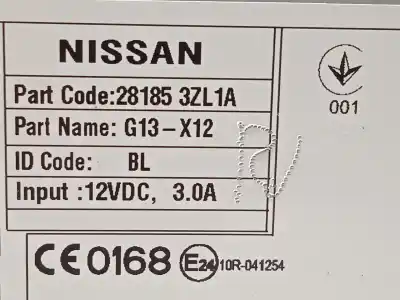 Автозапчастина б/у аудіо система / радіо cd для nissan pulsar fastback (c13) 1.5 dci посилання на oem iam 281853zl1a  