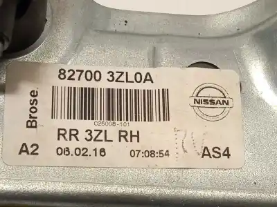 Автозапчасти б/у задний правый стеклорегулятор за nissan pulsar fastback (c13) 1.5 dci ссылки oem iam 827003zl0a  