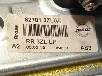 Автозапчасти б/у регулятор стекла заднего левого за nissan pulsar fastback (c13) 1.5 dci ссылки oem iam 827013zl0a  