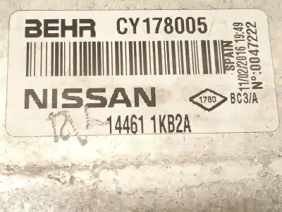 Автозапчасти б/у интеркулер за nissan pulsar fastback (c13) 1.5 dci ссылки oem iam 144611kb2a cy178005 