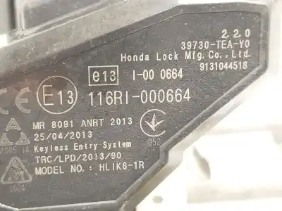 Автозапчастина б/у рульва колонка для honda civic x fastback (fc_, fk_) 1.0 vtec посилання на oem iam 39730teay0  
