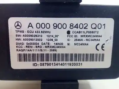 Автозапчастина б/у електронний модуль для mercedes-benz clase c (w204) coupe c 220 cdi blueefficiency (204.302) посилання на oem iam a0009008402  
