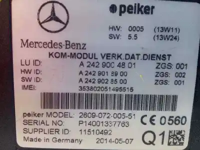 Tweedehands auto-onderdeel elektronische module voor mercedes clase c (w204) coupe c 220 cdi blueefficiency (204.302) oem iam-referenties a2429004801 2429004801 