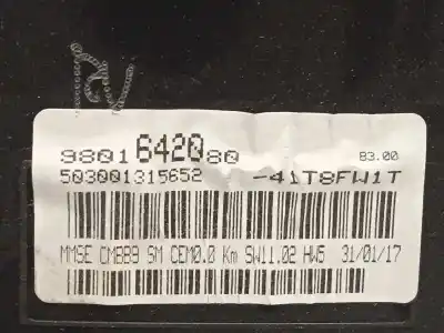 Peça sobressalente para automóvel em segunda mão quadrante por peugeot partner tepee 1.6 hdi / bluehdi 75 referências oem iam 9801642080 503001315652 