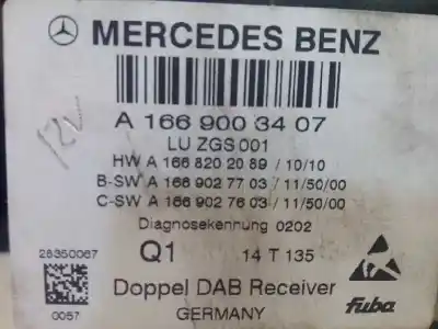 Автозапчастина б/у електронний модуль для mercedes-benz clase c (w204) coupe c 220 cdi blueefficiency (204.302) посилання на oem iam a1669003407 1669003407 