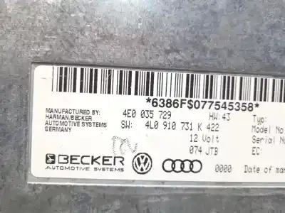 Peça sobressalente para automóvel em segunda mão módulo eletrônico por audi q7 (4lb) 3.0 tdi quattro referências oem iam 4e0035729  4l0910731k