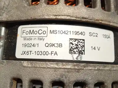 Автозапчастина б/у генератор для ford tourneo custom v362 autobús (f3) 1.0 ecoboost phev посилання на oem iam jx6t10300fa 1042119540 2198947
