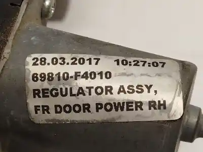 Автозапчастина б/у регулятор переднього правого скла для toyota c-hr (_x1_) 1.8 hybrid (zyx10_, zyx11_) посилання на oem iam 69810f4010  
