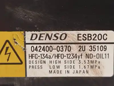 Автозапчастина б/у компресор кондиционера для toyota c-hr (_x1_) 1.8 hybrid (zyx10_, zyx11_) посилання на oem iam 0424000370 esb20c 8837047092