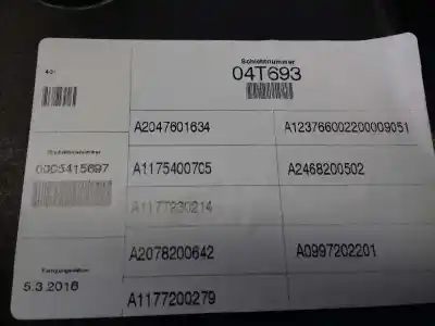 Автозапчастина б/у регулятор переднього правого скла для mercedes-benz clase cla (w117) cla 220 cdi (117.303) посилання на oem iam a61041112 2078200642 