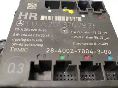 Gebrauchtes Autoersatzteil komfortsteuergerät zum mercedes-benz clase c (w204) berlina c 220 cdi (204.008) oem-iam-referenzen a2048707826 2048707826 