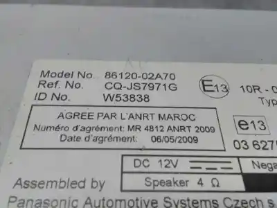 Автозапчастина б/у аудіо система / радіо cd для toyota auris active посилання на oem iam 8612002a70  