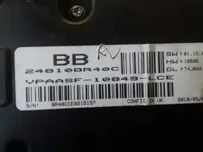 Pièce détachée automobile d'occasion compteur de vitesse tableau de bord pour nissan qashqai+2 (jj10) acenta références oem iam 24810br40c  
