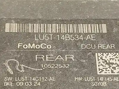 Second-hand car spare part body control unit for ford puma (j2k, cf7) 1.0 ecoboost oem iam references lu5t14b534ae  2499156