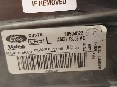 Peça sobressalente para automóvel em segunda mão farol / farolim esquerdo por ford grand c-max (dxa/cb7, dxa/ceu) 1.6 tdci referências oem iam am5113006ae 89504522 1801887