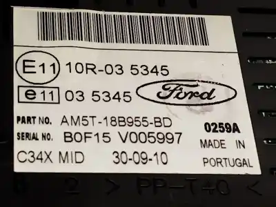 Second-hand car spare part multifunction display for ford grand c-max (dxa/cb7, dxa/ceu) 1.6 tdci oem iam references am5t18b955bd  1940785