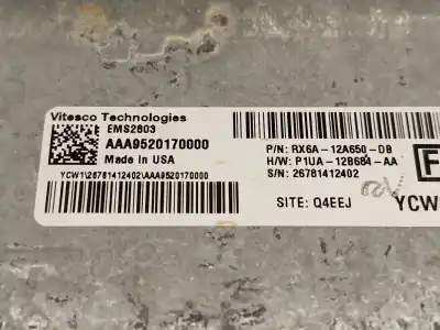 Piesă de schimb auto la mâna a doua unitate de control motor ecu pentru ford kuga iii (dfk) 2.5 duratec plug-in-hybrid referințe oem iam rx6a12a650db aaa9520170000 2836386