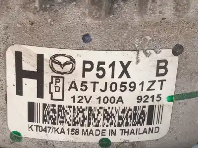 Автозапчастина б/у генератор для mazda cx-3 (dk) 2.0 skyactiv-g посилання на oem iam p51x18w51  a5tj0591zt
