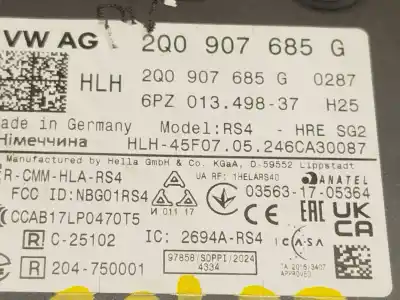 Автозапчастина б/у електронний модуль для seat leon (kl1) 1.0 tsi mild hybrid посилання на oem iam 2q0907685g  
