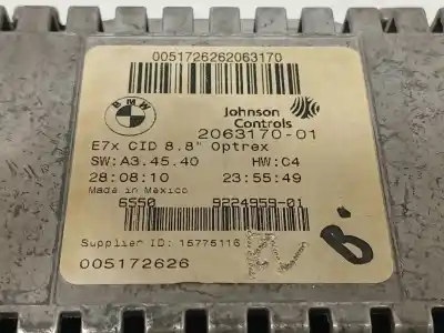 Peça sobressalente para automóvel em segunda mão display gps / multimídia por bmw x5 (e70) xdrive 40 d referências oem iam 9224959  65509224959