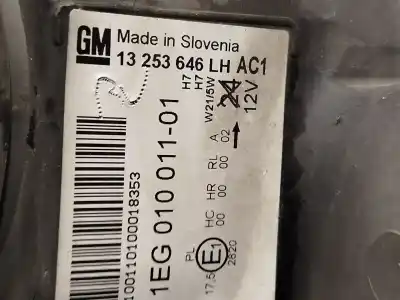 Автозапчасти б/у левая фара за opel astra j (p10) 1.7 cdti (68) ссылки oem iam 13253646 1eg010011 