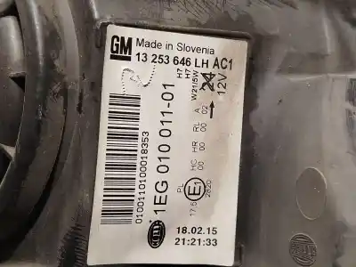 Автозапчасти б/у левая фара за opel astra j (p10) 1.7 cdti (68) ссылки oem iam 13253646 1eg010011 