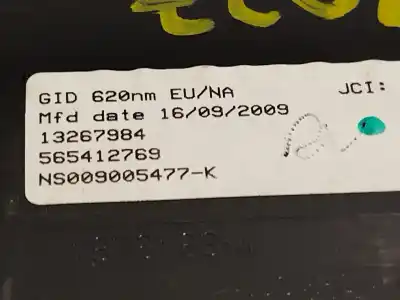 Автозапчастина б/у багатофункційний дисплей для opel astra j (p10) 1.7 cdti (68) посилання на oem iam 13267984 565412769 22858076