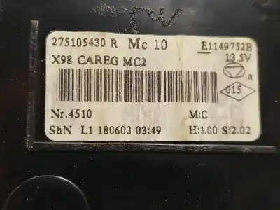 Second-hand car spare part climate control for renault captur i (j5_, h5_) 0.9 tce 90 oem iam references 275105430r  